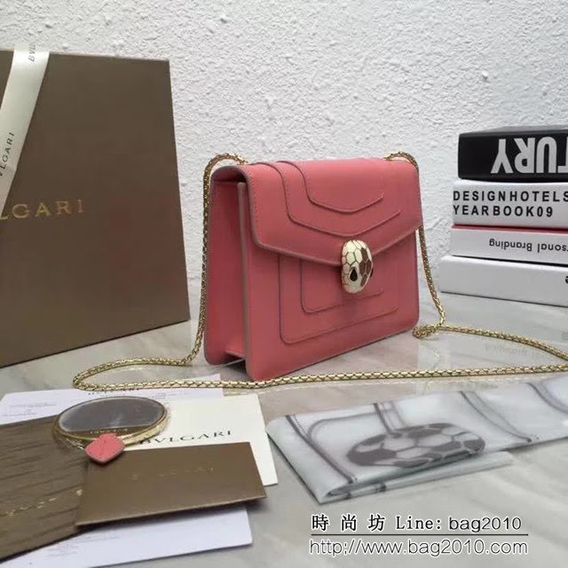 BVLGARI寶格麗 同步專櫃 最新款單層蛇頭包 鏈條單肩斜挎包 34559 FYD1418